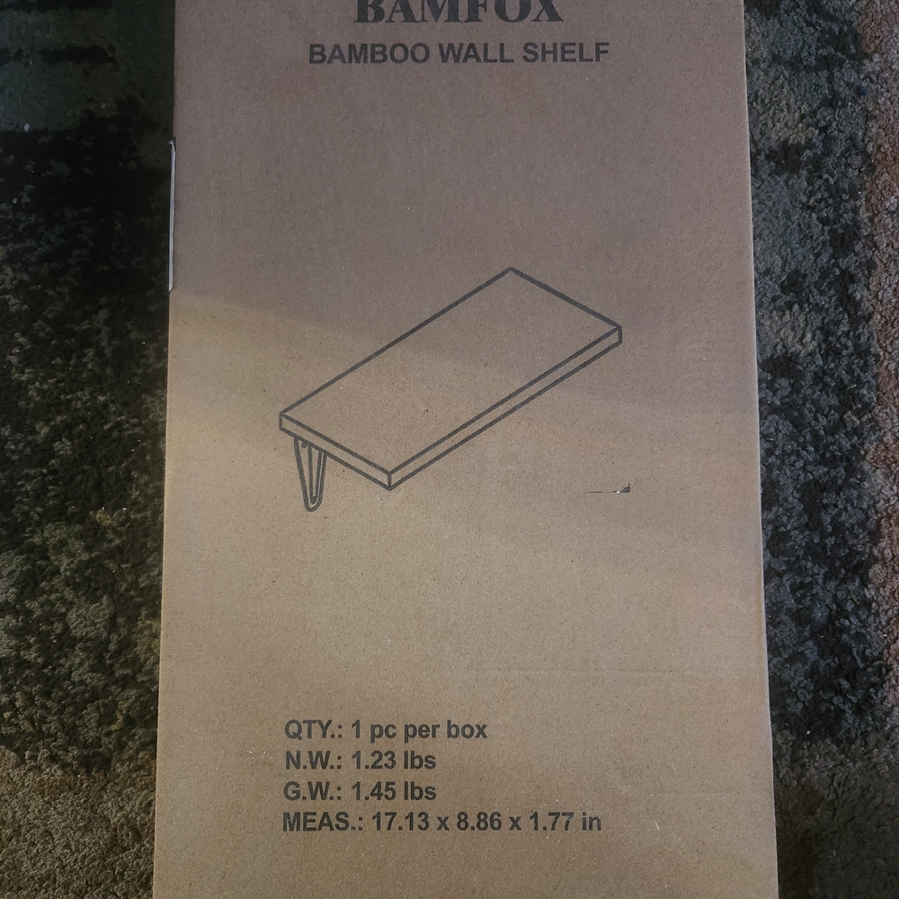 Bamboo Wall Shelf - Natural Brown
